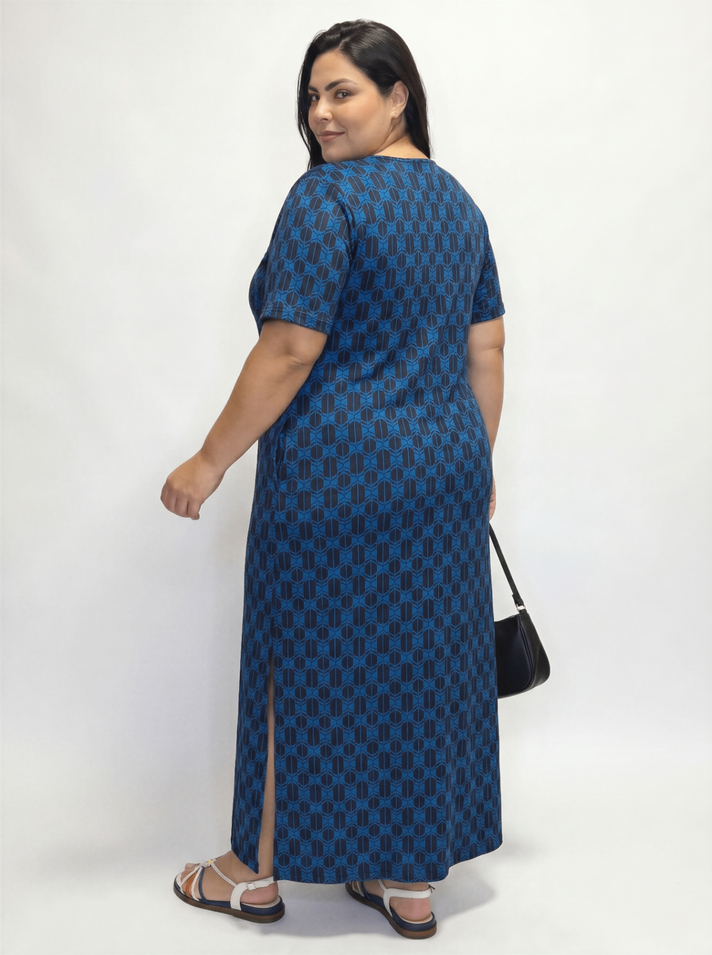 Vestido Azura azul - costas