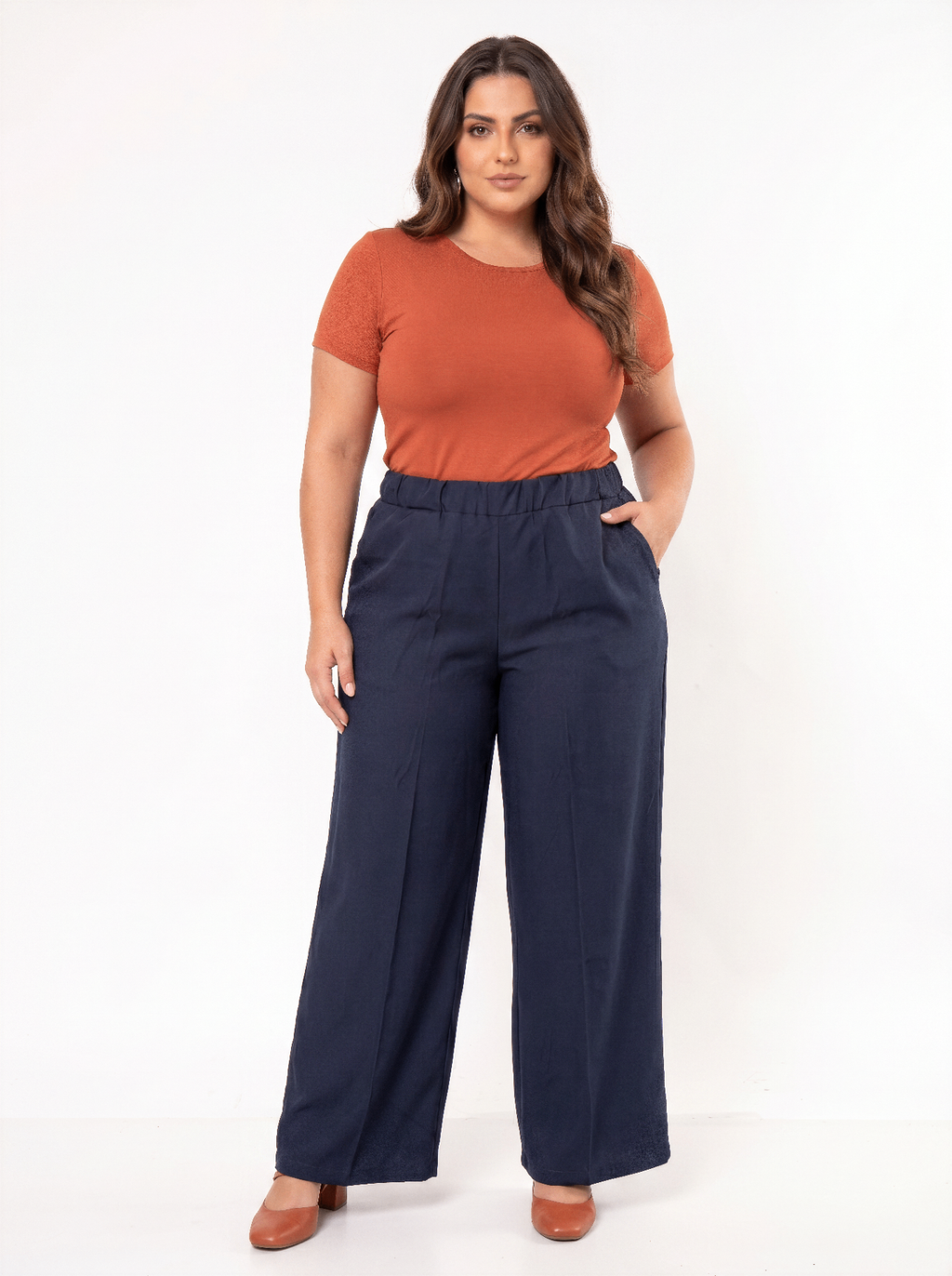 Calça Návia pantalona preta - frente