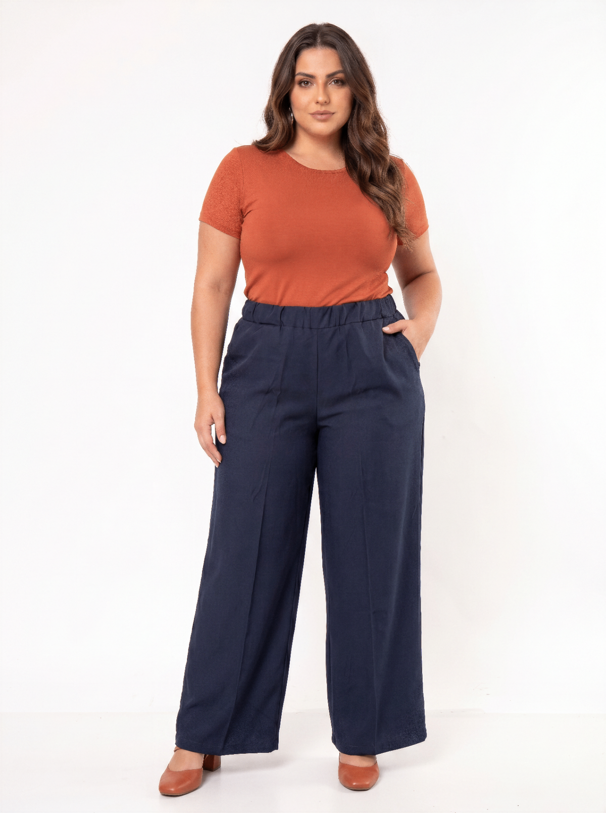 Calça Návia pantalona preta - frente