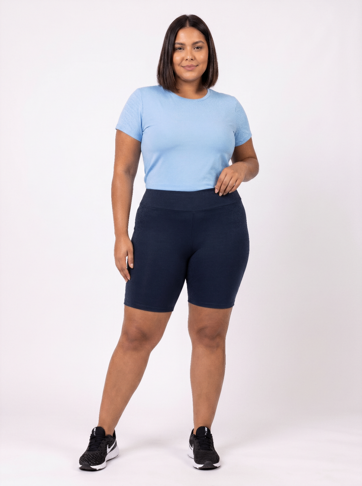 Short Move marinho plus size - frente